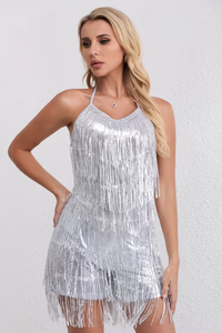 Radiant Sequin Fringe Jumpsuit