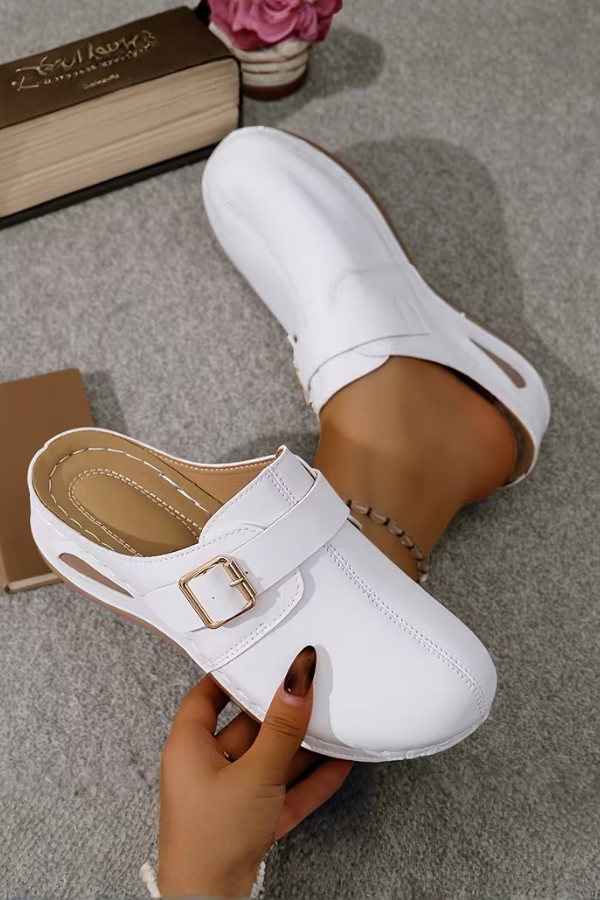 Closed Toe Platform Mule Slippers