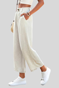 Relaxed Cropped Summer Pants Pockets