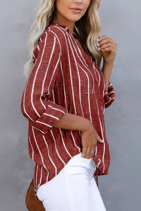Chic Striped Blouse Daywear