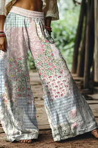 Floral Cropped Summer Pants Vintage