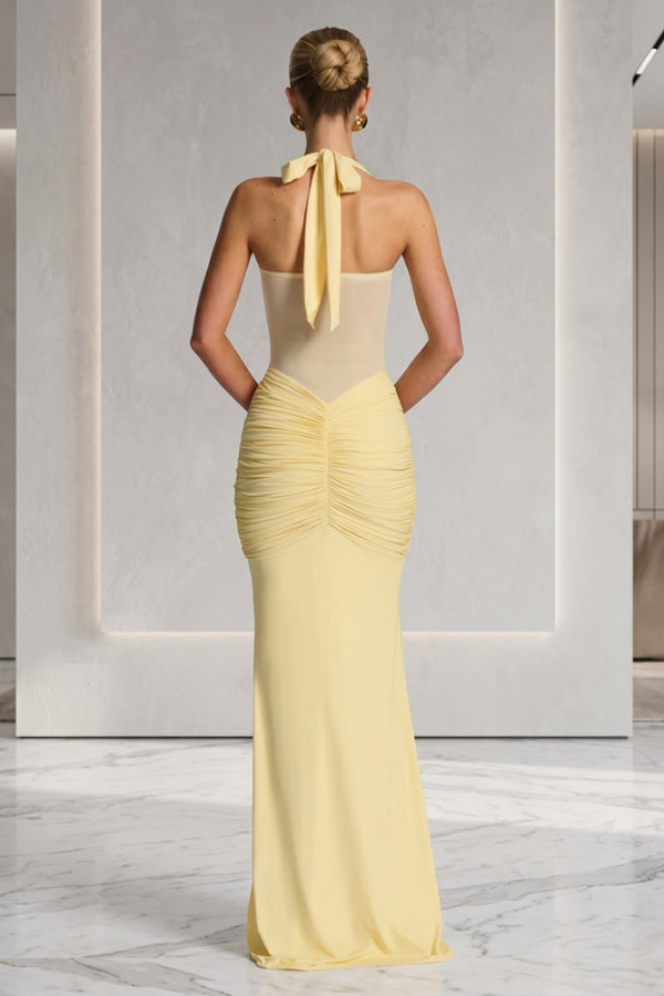 Anmutige Silhouette Abend Maxikleid
