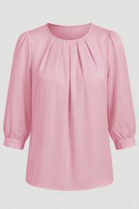 Elegant Pleated Long Sleeve Blouse