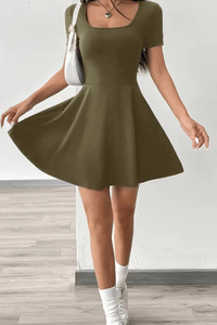 Sleek Bandeau Mini Dress