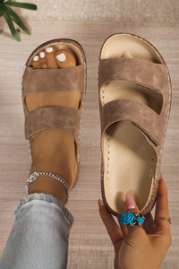 Double Strap Arch Support Slip On Slippers