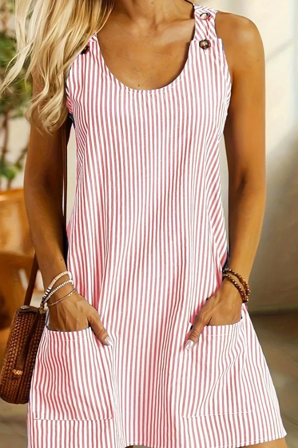 Sunny Striped A Line Dress
