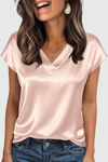 Elegant V Neck Summer Blouse
