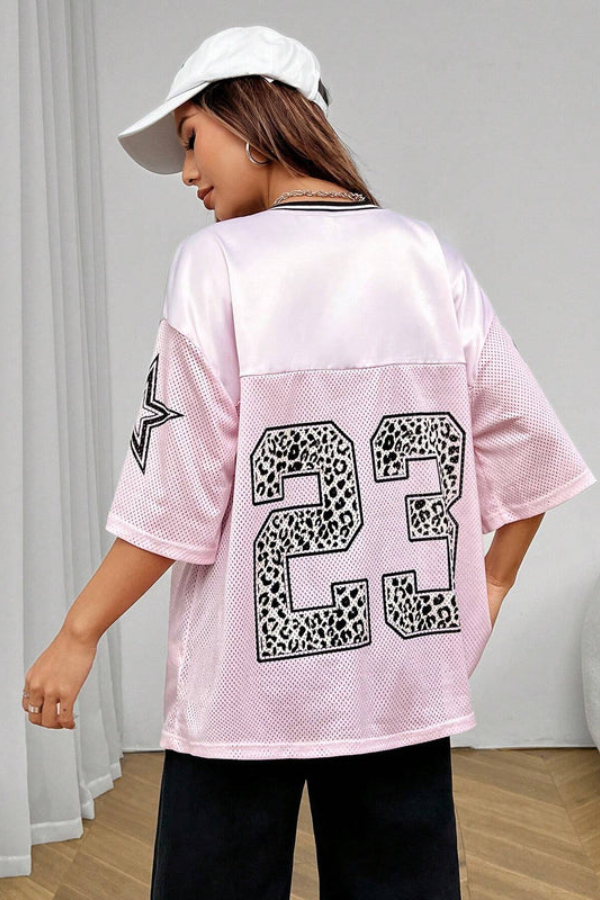 Oversized Animal Print Top