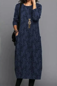 Cozy Floral Midi Dress