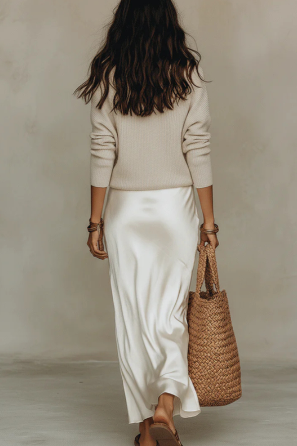 Elegant Midi Dress And Sweater Set