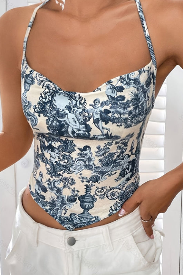 Floral Halter Neck Top