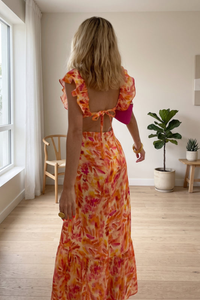 Romantic Bloom V Neck Maxi Dress
