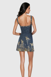 Star Detail Slit Mini Dress