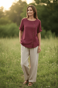 Minimal Round Neck Blouse