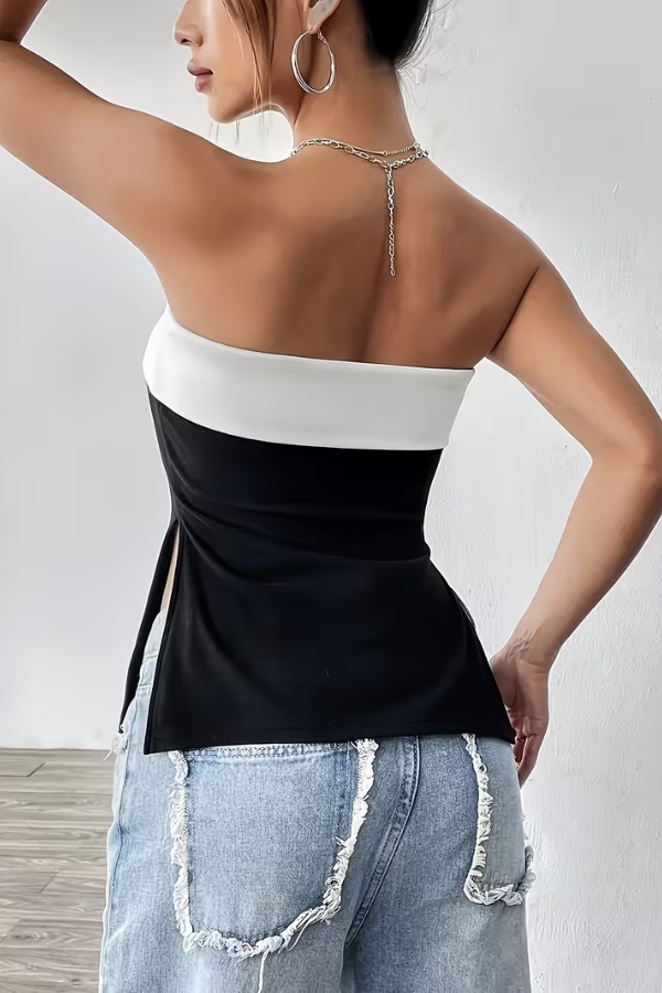 Vibrant Colorblock Bandeau Top