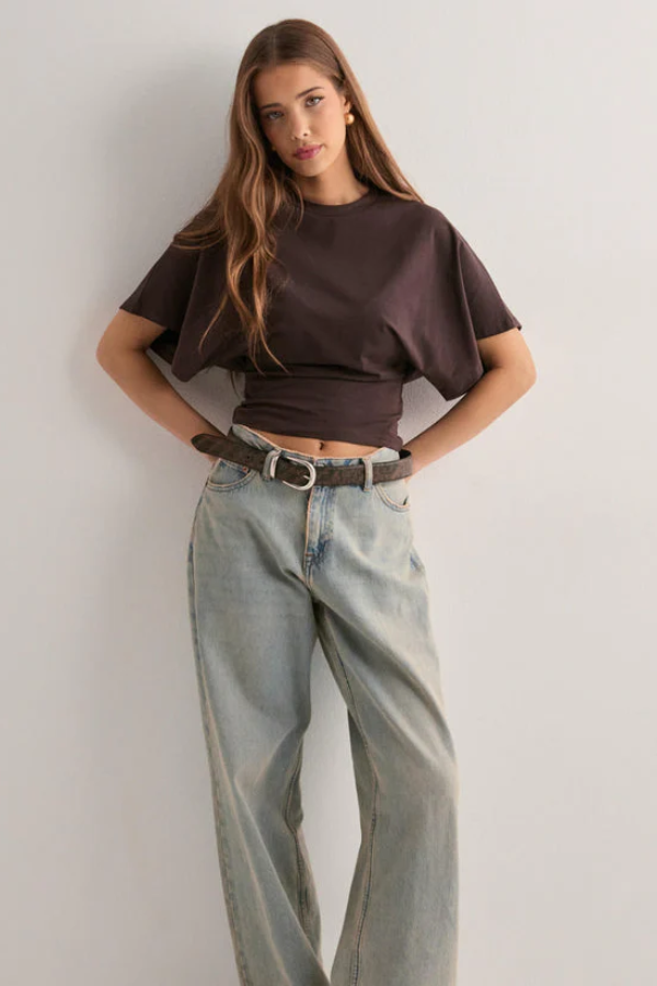 Breathable Cotton Cropped Tee