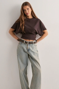 Breathable Cotton Cropped Tee