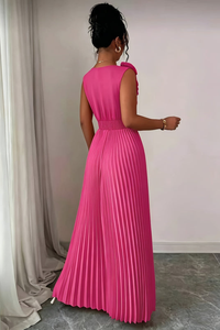 Sophisticated Pleated Square Neck Midi Dresses