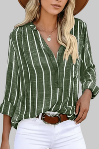 Chic Striped Blouse Daywear