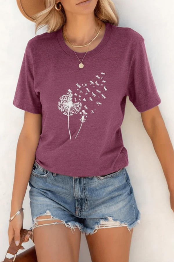 Soft Cotton Dandelion T Shirt