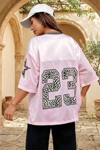 Safari Muse Oversized V-Ausschnitt Oberteil