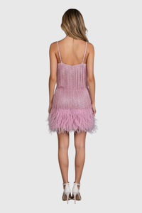 Fringe Feather Cocktail Dress