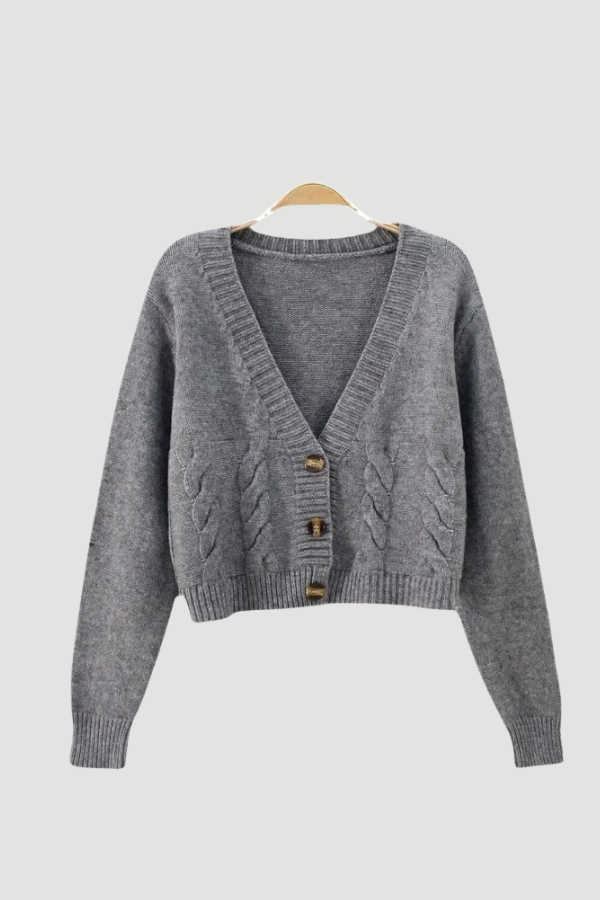 Cozy Knit Cardigan Cropped