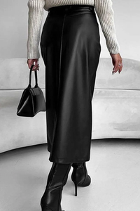 Cozy Wool Midi Skirt
