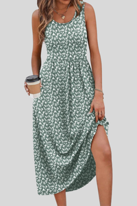 Printed Pocket Midi Sundress