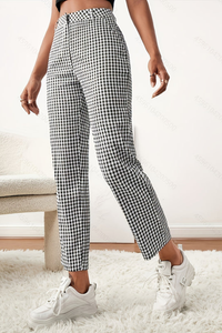 Plaid Cropped Summer Pants Tailored