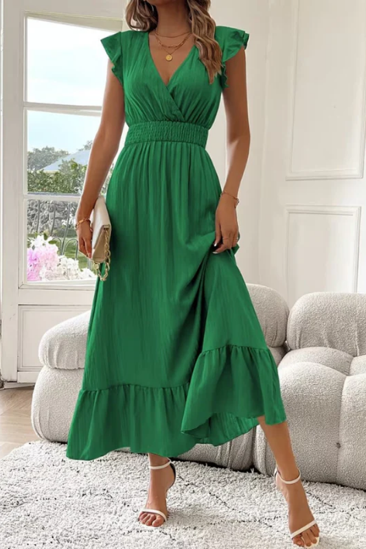 Airy Maxi Dress V Neck