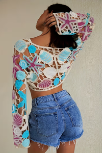 Bohemian Crop Top V Neck