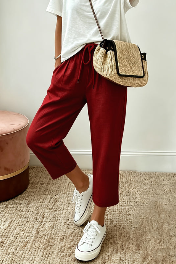 Chic Cropped Summer Pants Office