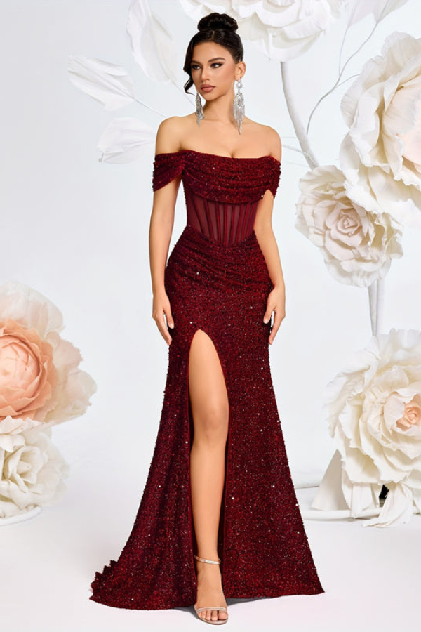 Gleaming Sequin One Shoulder Dress