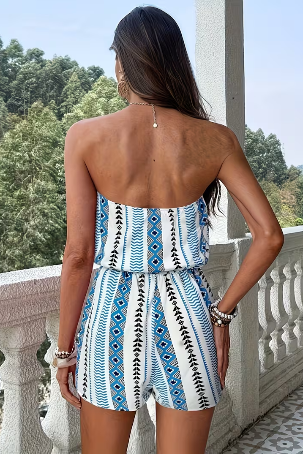 Geometric Jumpsuit Bandeau