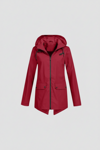 Hooded Longline Zip Front Utility Coat