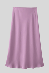 Elegant Satin High Waist Skirt