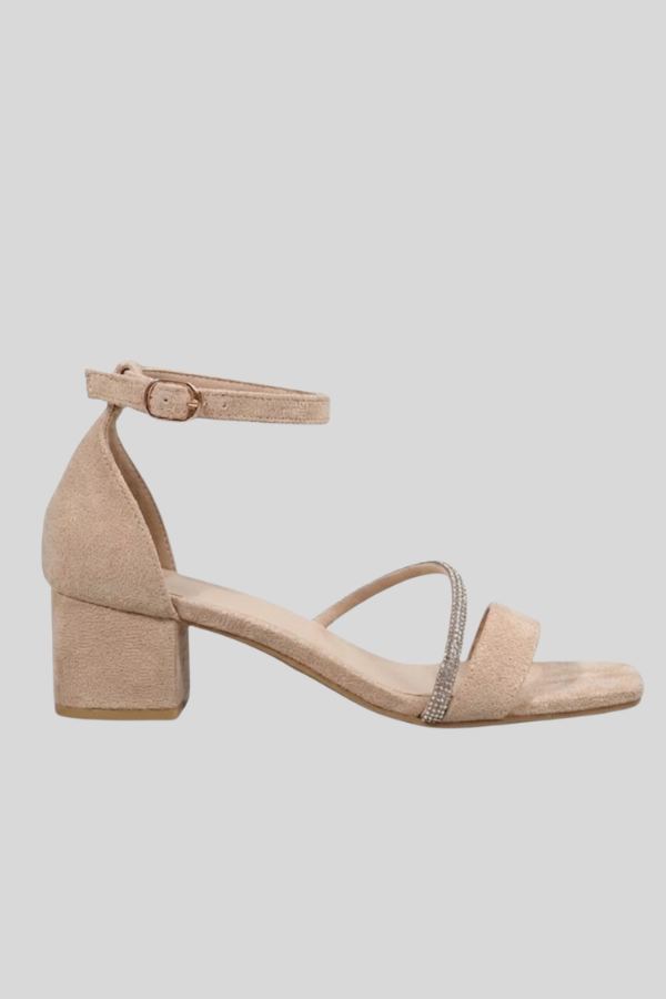 Sparkle Strap Block Heel Sandals