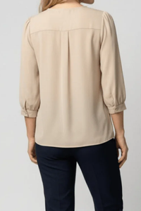 Elegant Pleated Long Sleeve Blouse