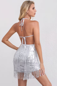 Radiant Sequin Fringe Jumpsuit