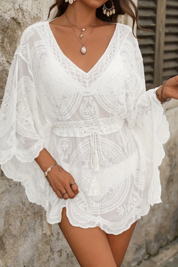 Airy Mesh Beach Cover Up