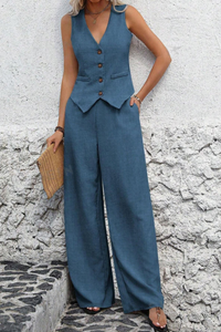 Elegant Vest And Trouser Set