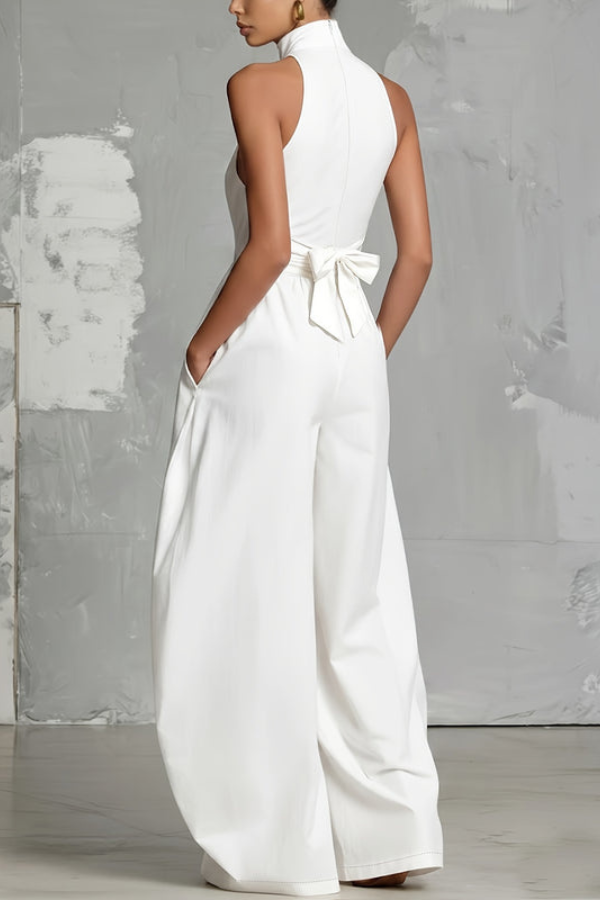 Elegantes rückenfreies Tanktop mit Gürtel