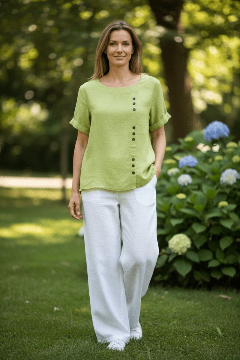 Minimal Round Neck Blouse
