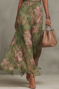Floral Printed Flowing Maxi Dress