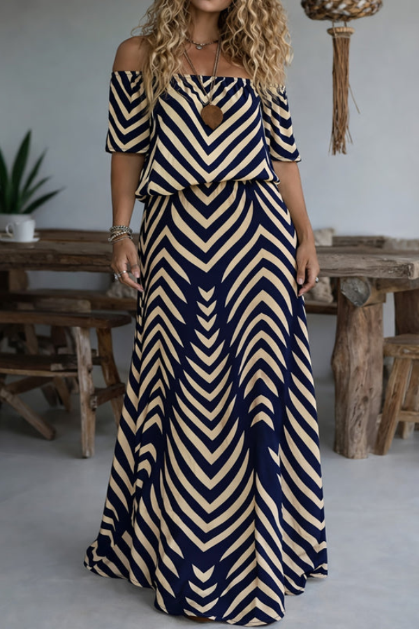 Bohemian Halter Neck Keyhole Maxi Dresses