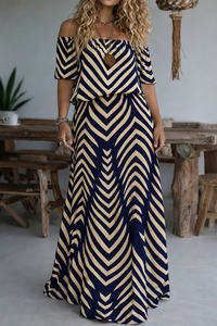 Bohemian Halter Neck Keyhole Maxi Dresses