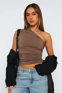 One Shoulder Slim Fit Top