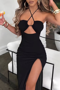 Sleek Mini Dress Open Back