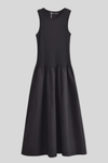 Elegant Pleated Halter Neck Midi Dresses